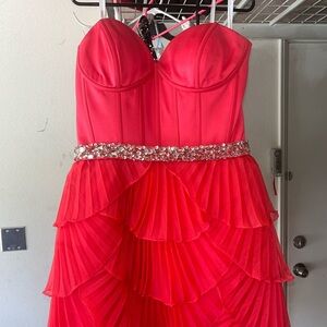 Rachel Allan Coral Cocktail Dress